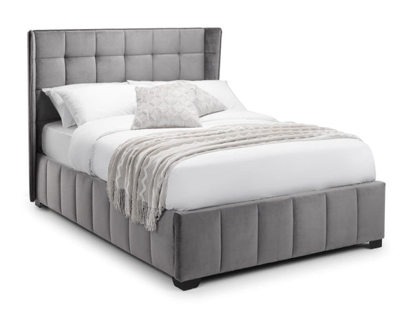 Julian Bowen Fabric Bed Gatsby Bed - Light Grey Bed Kings