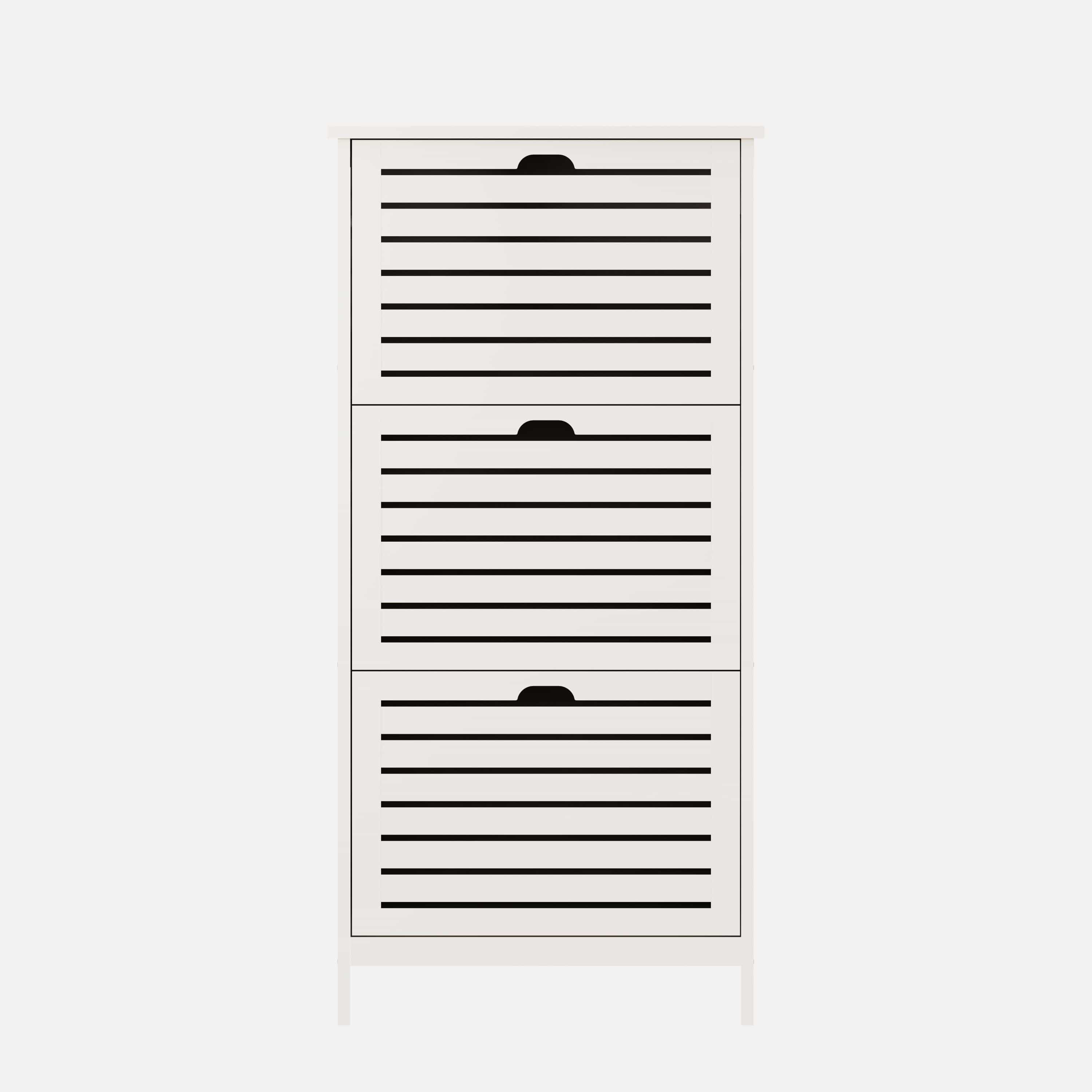 Bergen Three Tier Shoe Cabinet White GFW
