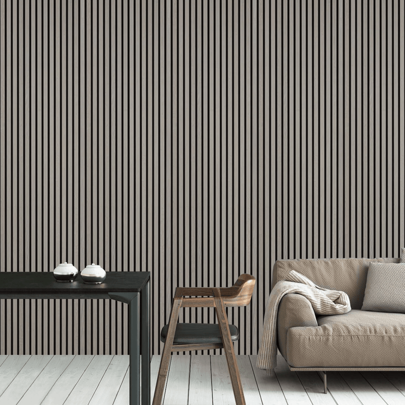 Bed Kings Wall Panels Acoustic Slatted Wall Panel - Grey Bed Kings