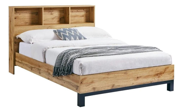 Julian Bowen Wood Bed Double 135cm 4ft 6in Bali Bookcase Headboard Bed Bed Kings