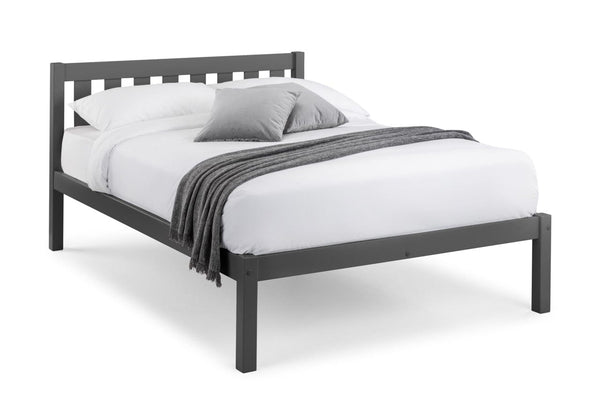 Julian Bowen Wood Bed Double 135cm 4ft 6in Luna Bed - Anthracite Bed Kings