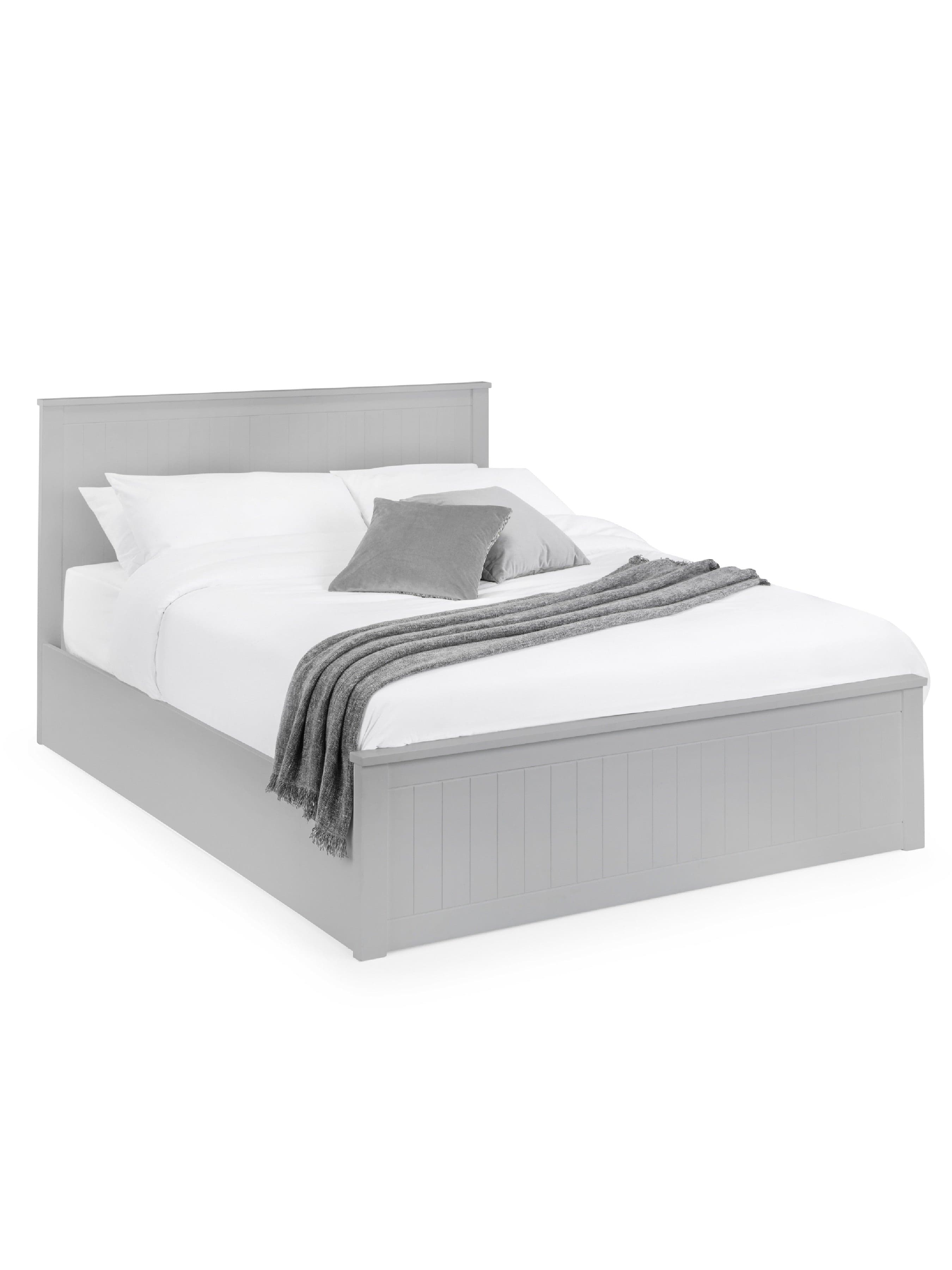 Julian Bowen Wood Bed Maine Ottoman Bed - Dove Grey Bed Kings