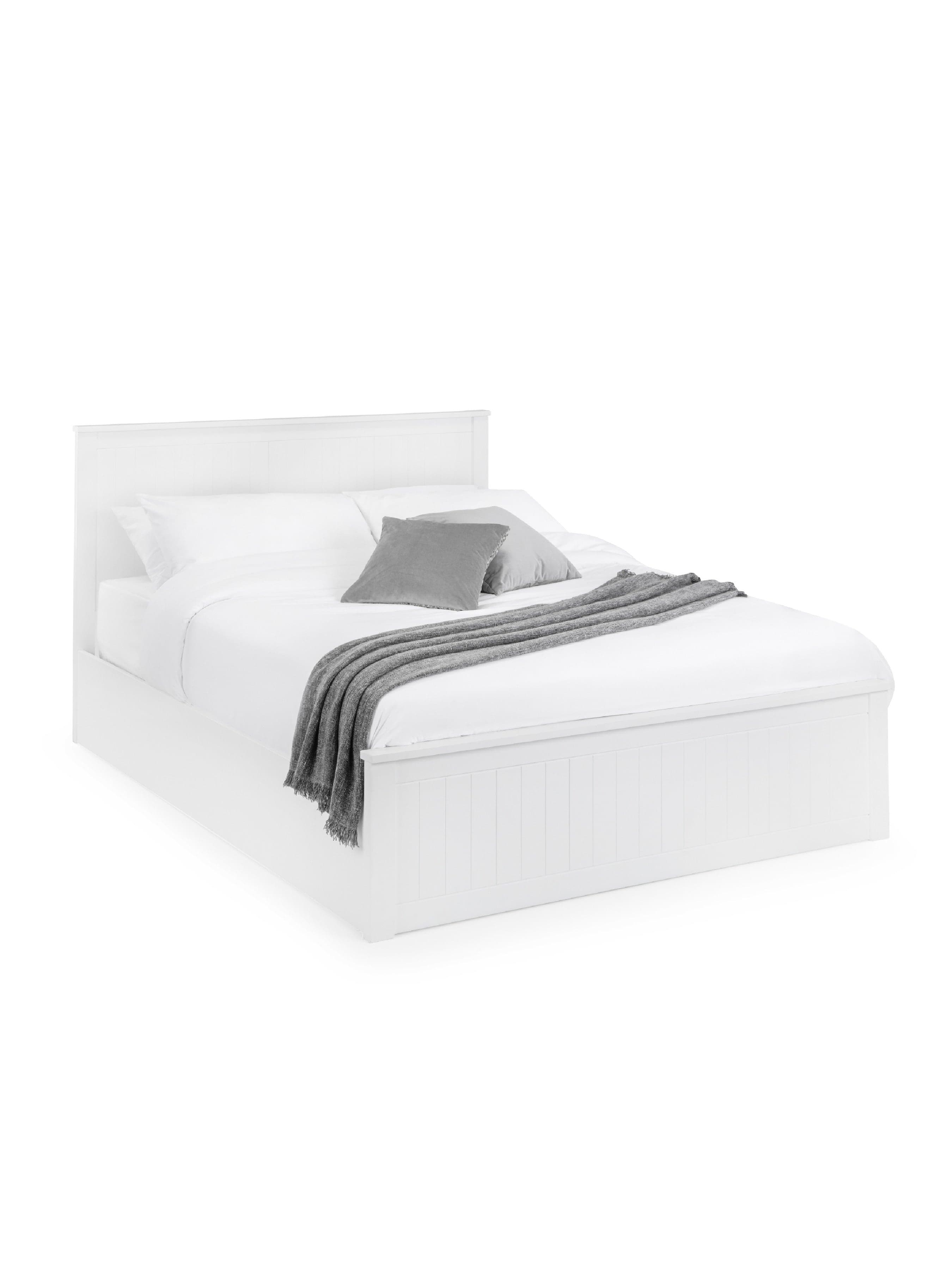 Julian Bowen Wood Bed Maine Ottoman Bed - Surf White Bed Kings