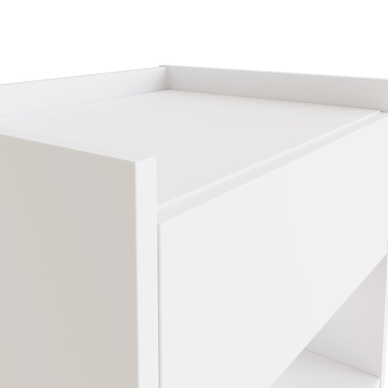 GFW Bedside Cabinet Harmony Wall Mounted Pair Of Bedside Tables White - GFW Bed Kings