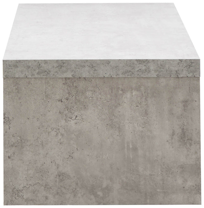 GFW Coffee Table Bloc Coffee Table With Shelf Concrete - GFW Bed Kings