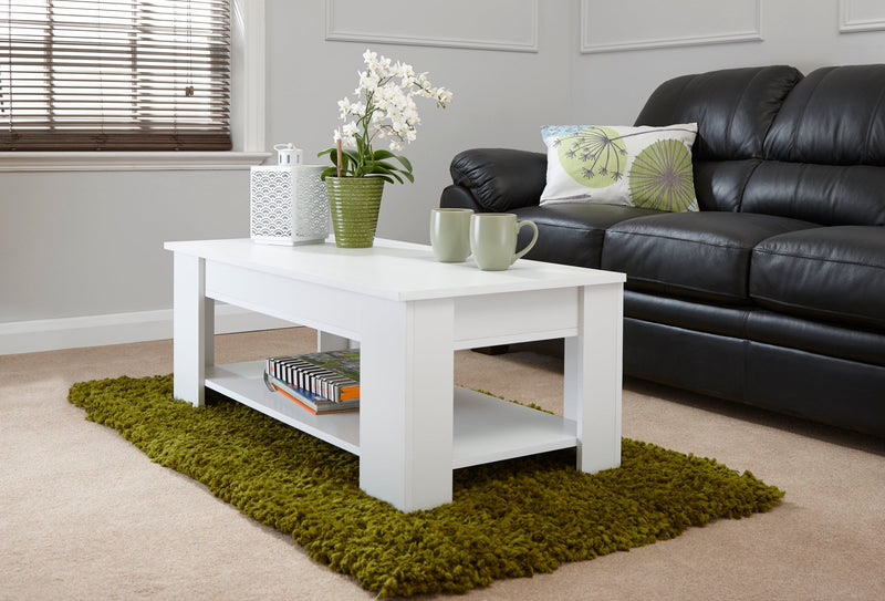 GFW Coffee Table Lift Up Coffee Table White Bed Kings