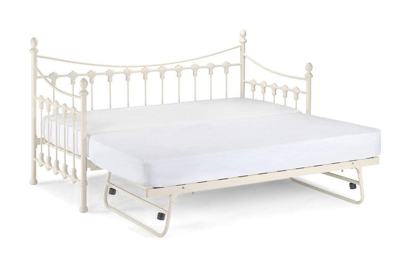 Julian Bowen Day Bed Single 90cm 3ft Versailles Daybed Only - Stone White Bed Kings