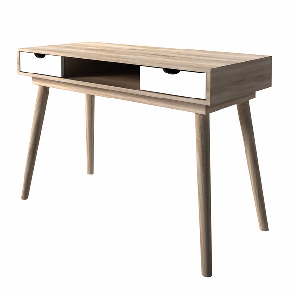 LPD Desk Scandi Desk Oak With White Drawers Bed Kings