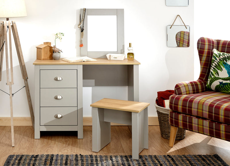 GFW Dressing Table Lancaster Dressing Table Set Grey Bed Kings