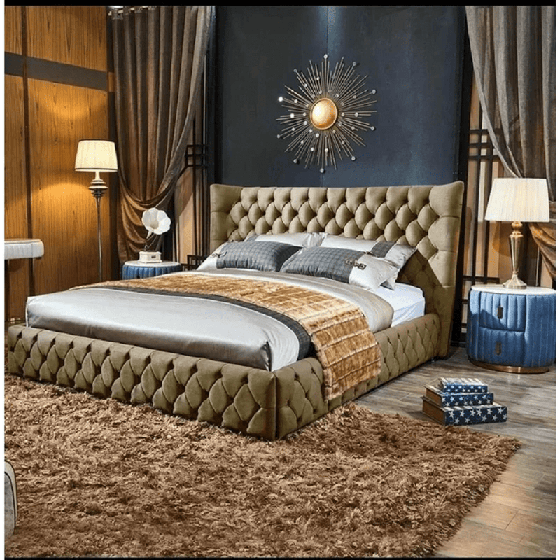 Envisage Fabric Bed Single 90cm 3ft / Mink Royale Bed Frame Soft Plush Velvet - Choice Of Colours Bed Kings