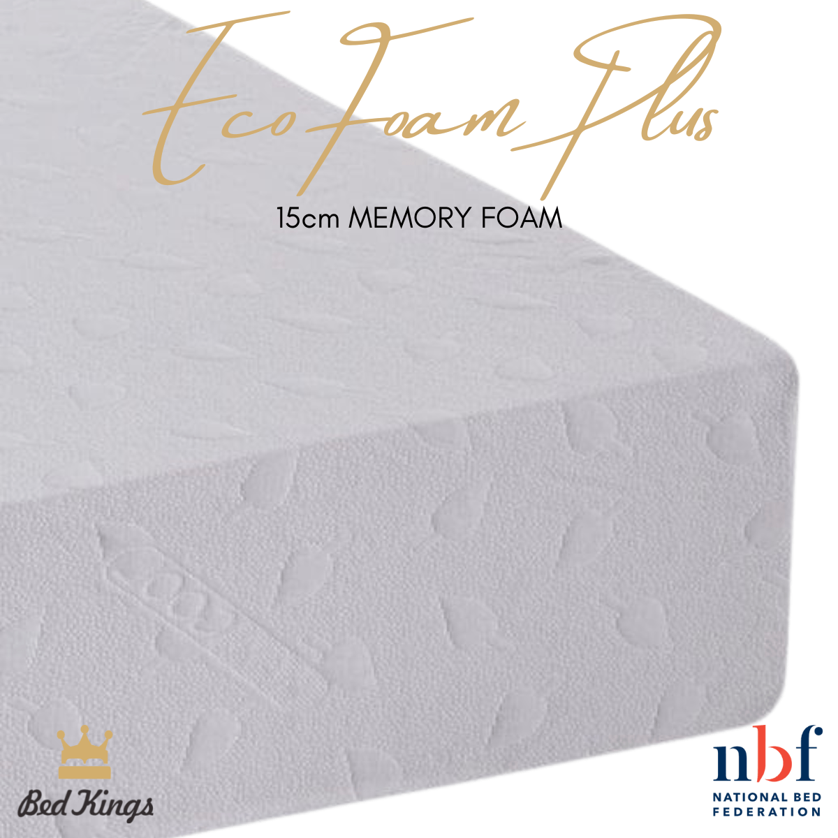 Bed Kings Mattress Eco Foam Plus Mattress 15cm Depth - For Bunk Beds & Day Beds Bed Kings