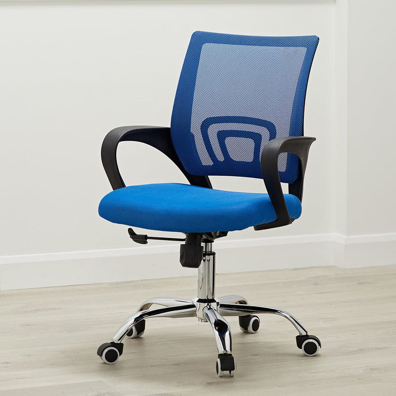 LPD Office Chair Tate Mesh Back Office Chair Blue Bed Kings