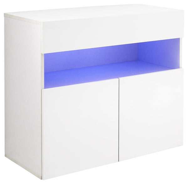 GFW Sideboard Galicia Sideboard With Led White Bed Kings
