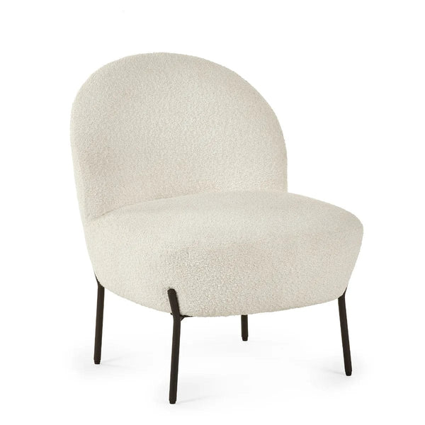 Julian Bowen Accent Chair Lulu Boucle Accent Chair - Ivory Bed Kings