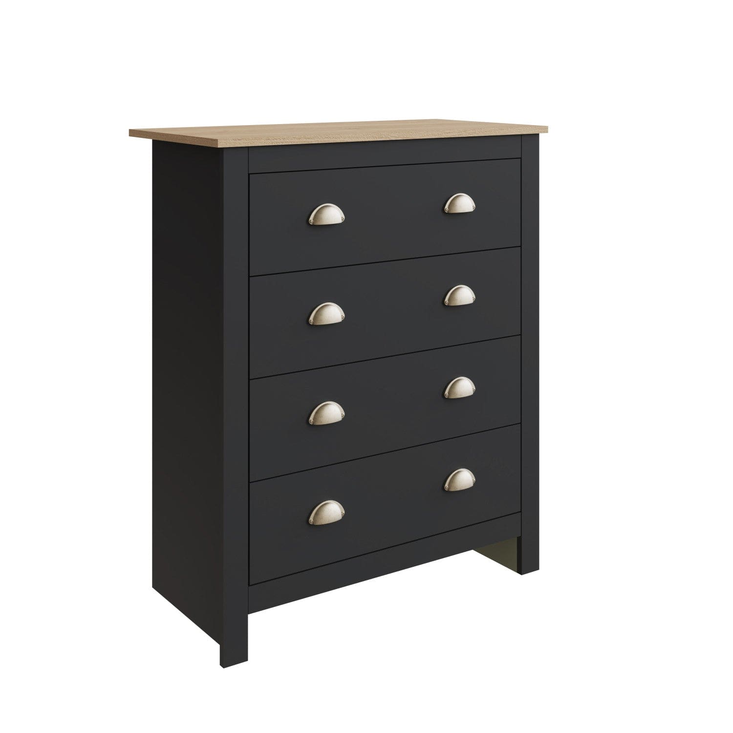 GFW Bedroom Set Lancaster 4 Piece Bedroom Set Black Bed Kings