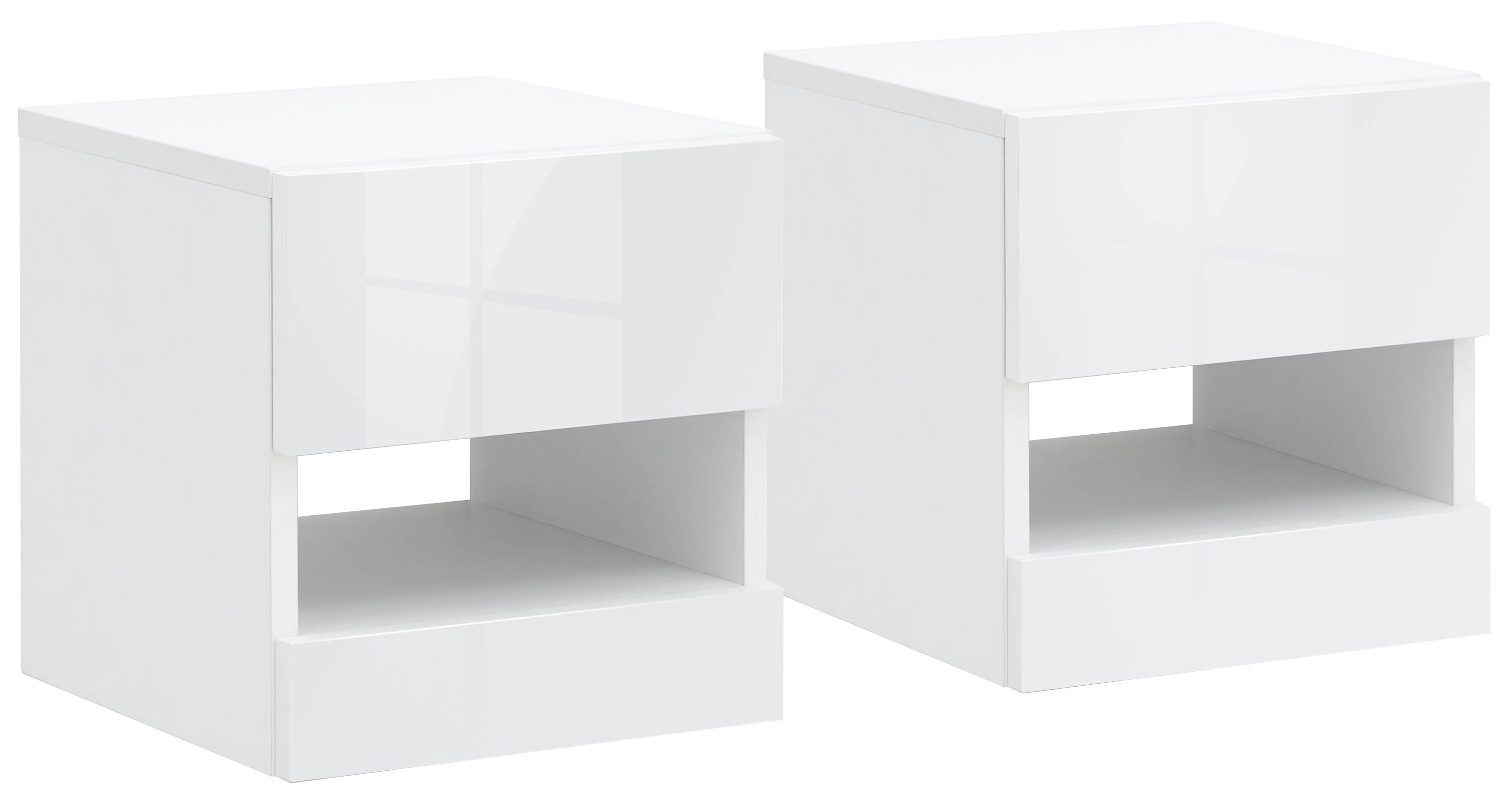 GFW Bedside Table Galicia Pair Of Wall Hanging Bedside Tables White Bed Kings