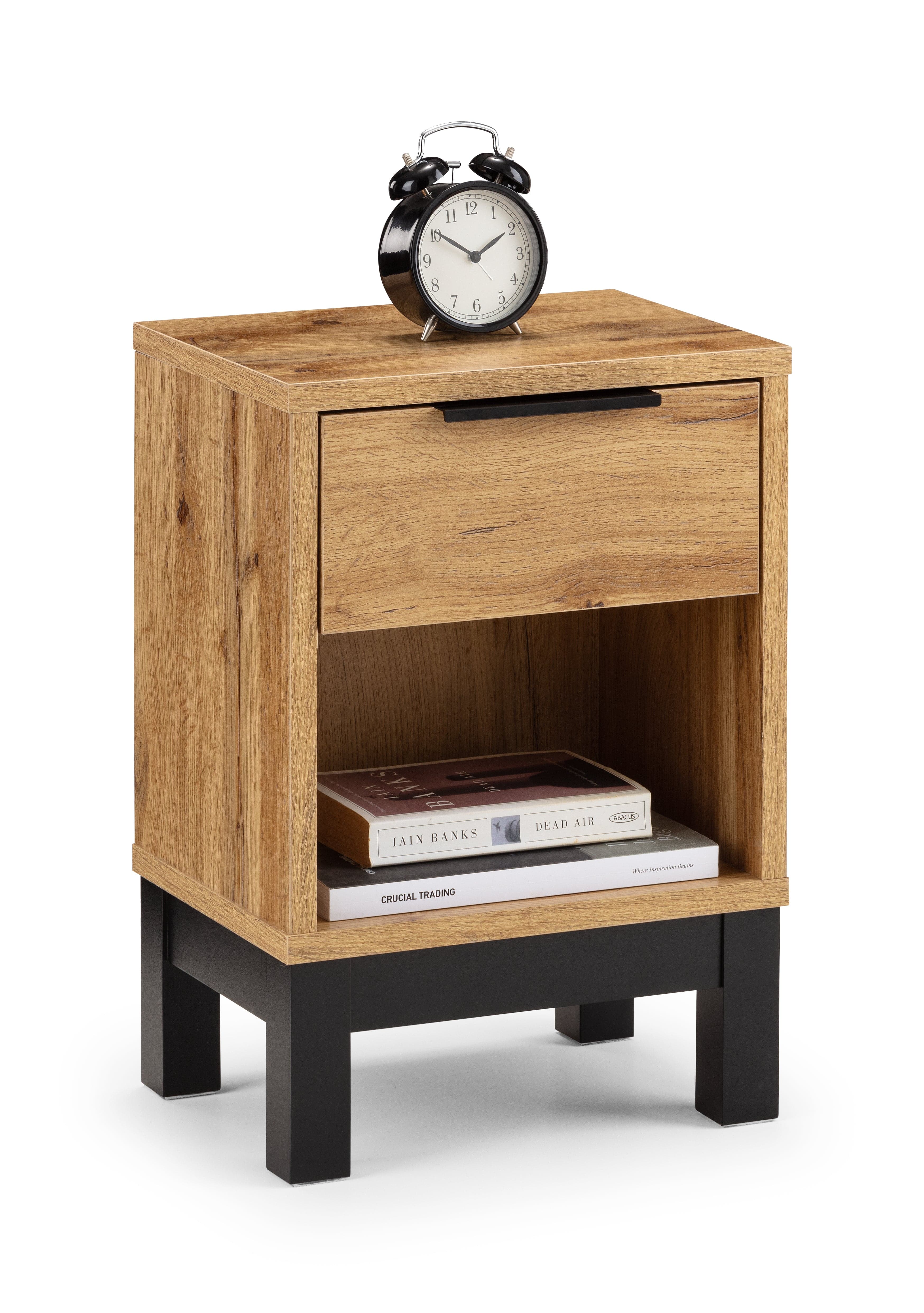 Julian Bowen Bedside Table Bali 1 Drawer Bedside Bed Kings