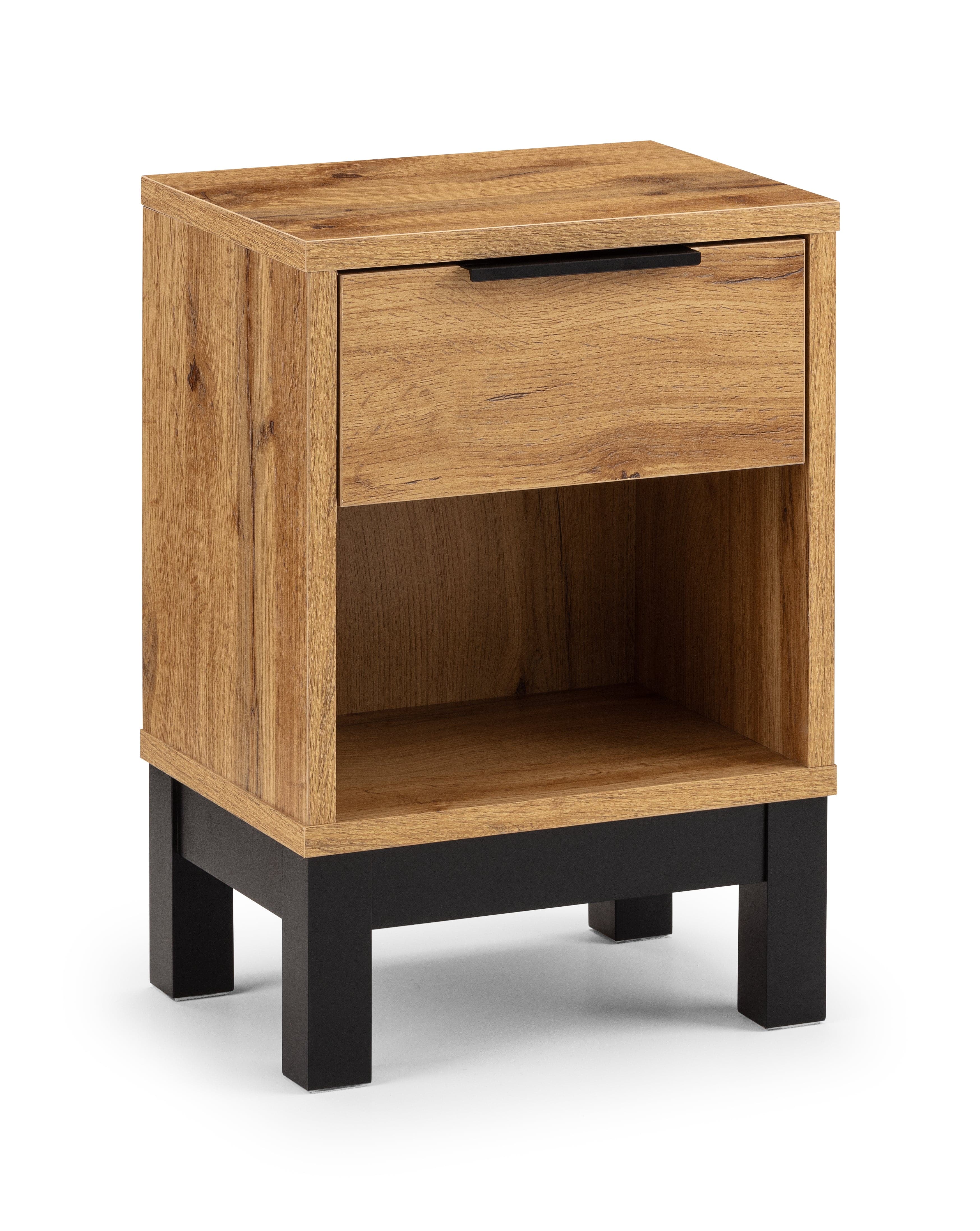 Julian Bowen Bedside Table Bali 1 Drawer Bedside Bed Kings