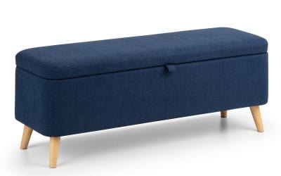 Julian Bowen Blanket Box Astrid Blanket Box - Blue Bed Kings
