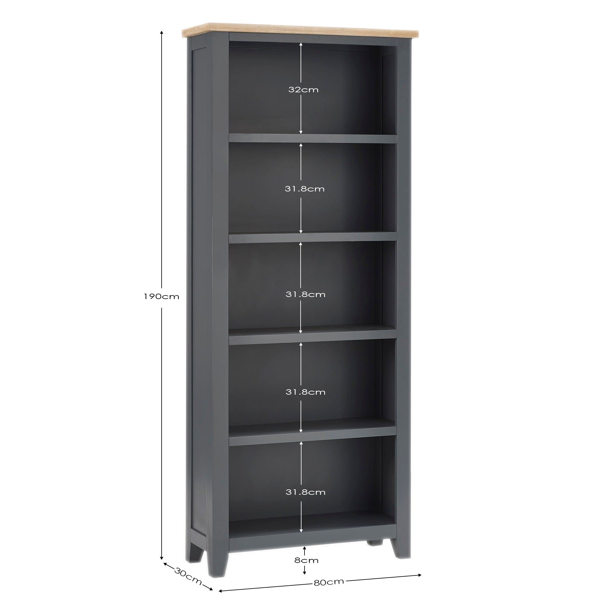 Julian Bowen Bookcase Bordeaux Tall Bookcase Dark Grey Bed Kings