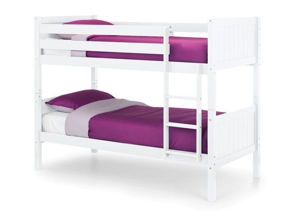 Julian Bowen Bunk Bed Single 90cm 3ft Bella Bunk Bed - White Bed Kings