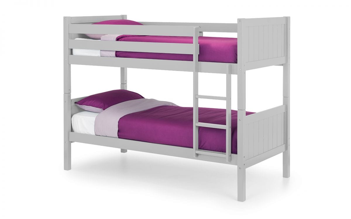 Julian Bowen Bunk Bed Single 90cm 3ft Bella Bunk Dove Grey Bed Kings