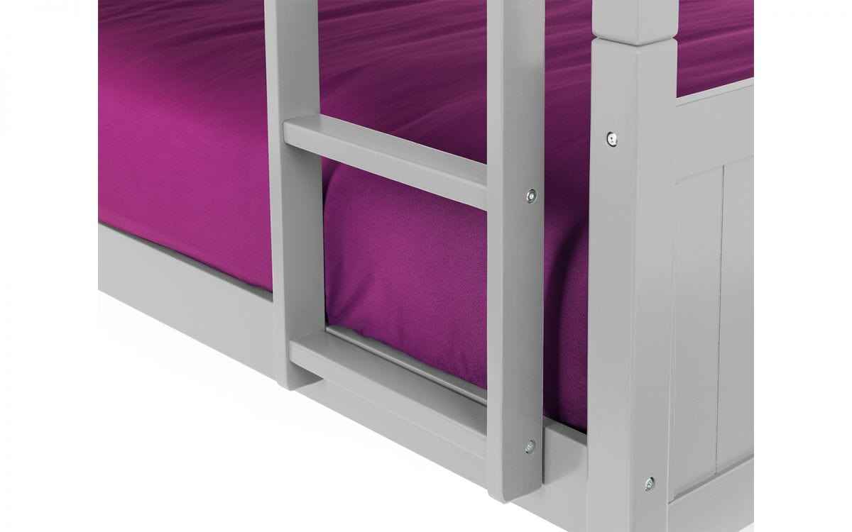 Julian Bowen Bunk Bed Single 90cm 3ft Bella Bunk Dove Grey Bed Kings