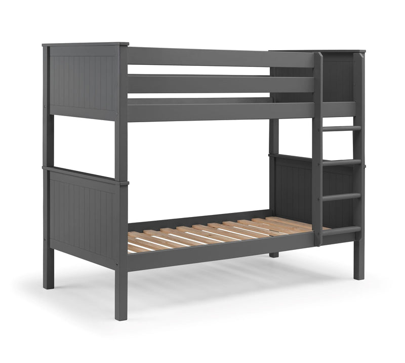 Julian Bowen Bunk Bed Single 90cm 3ft Maine Bunk Bed - Anthracite Bed Kings