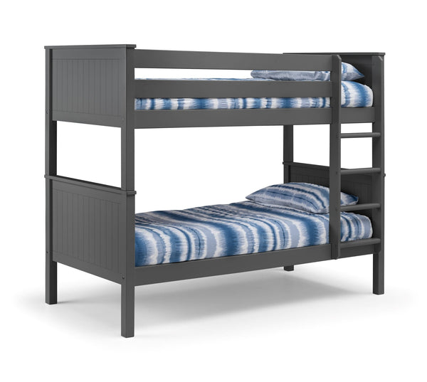 Julian Bowen Bunk Bed Single 90cm 3ft Maine Bunk Bed - Anthracite Bed Kings
