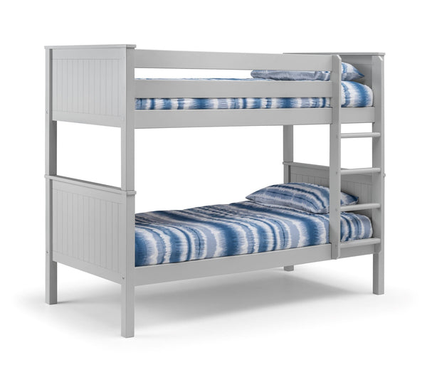 Julian Bowen Bunk Bed Single 90cm 3ft Maine Bunk Bed - Dove Grey Bed Kings