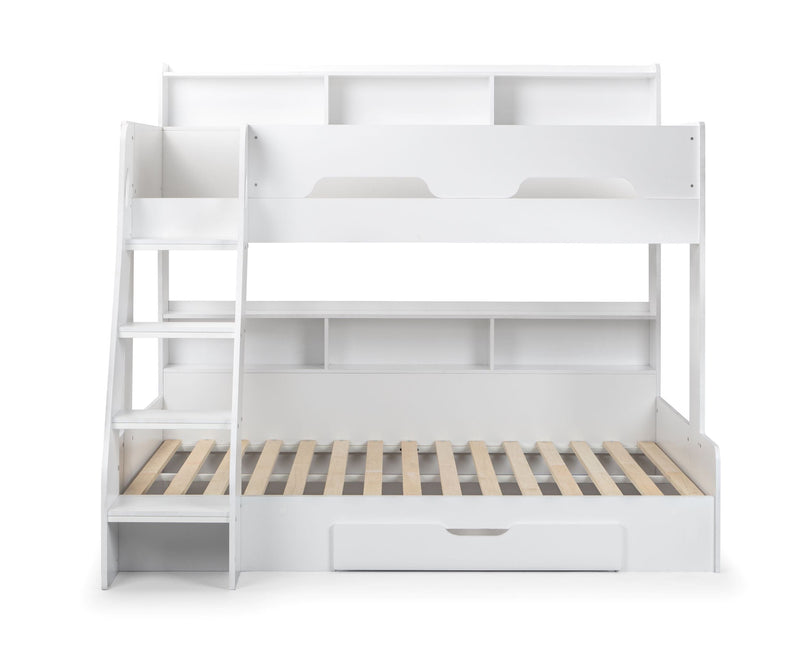 Julian Bowen Bunk Bed Single 90cm 3ft Orion Triple Sleeper White Bed Kings