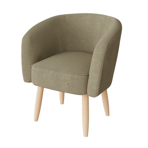 GFW Chair Florence Boucle Chair Natural Mushroom Bed Kings