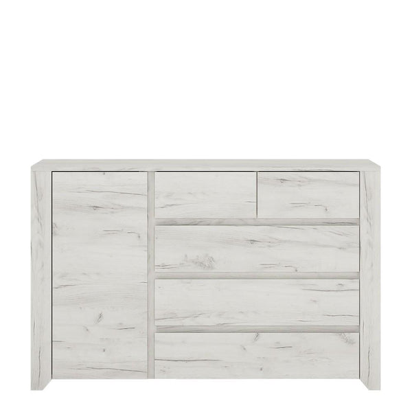 FTG Chest Of Drawers CLEARANCE Angel 1 Door 2+3 drawer Chest White Bed Kings