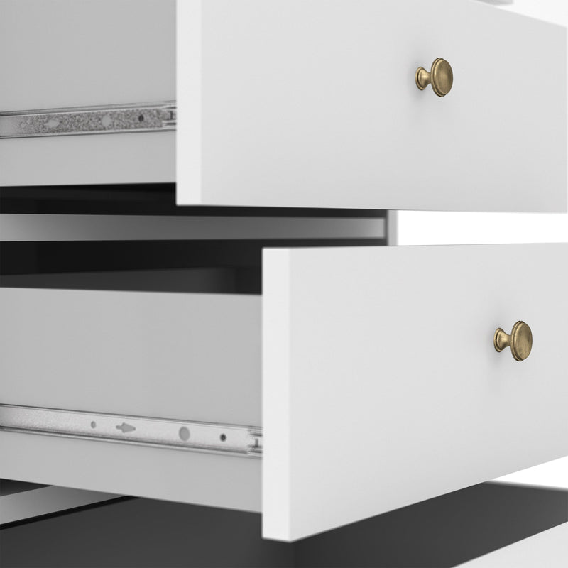 FTG Chest Of Drawers Paris Chest of 5 Drawers in White Bed Kings