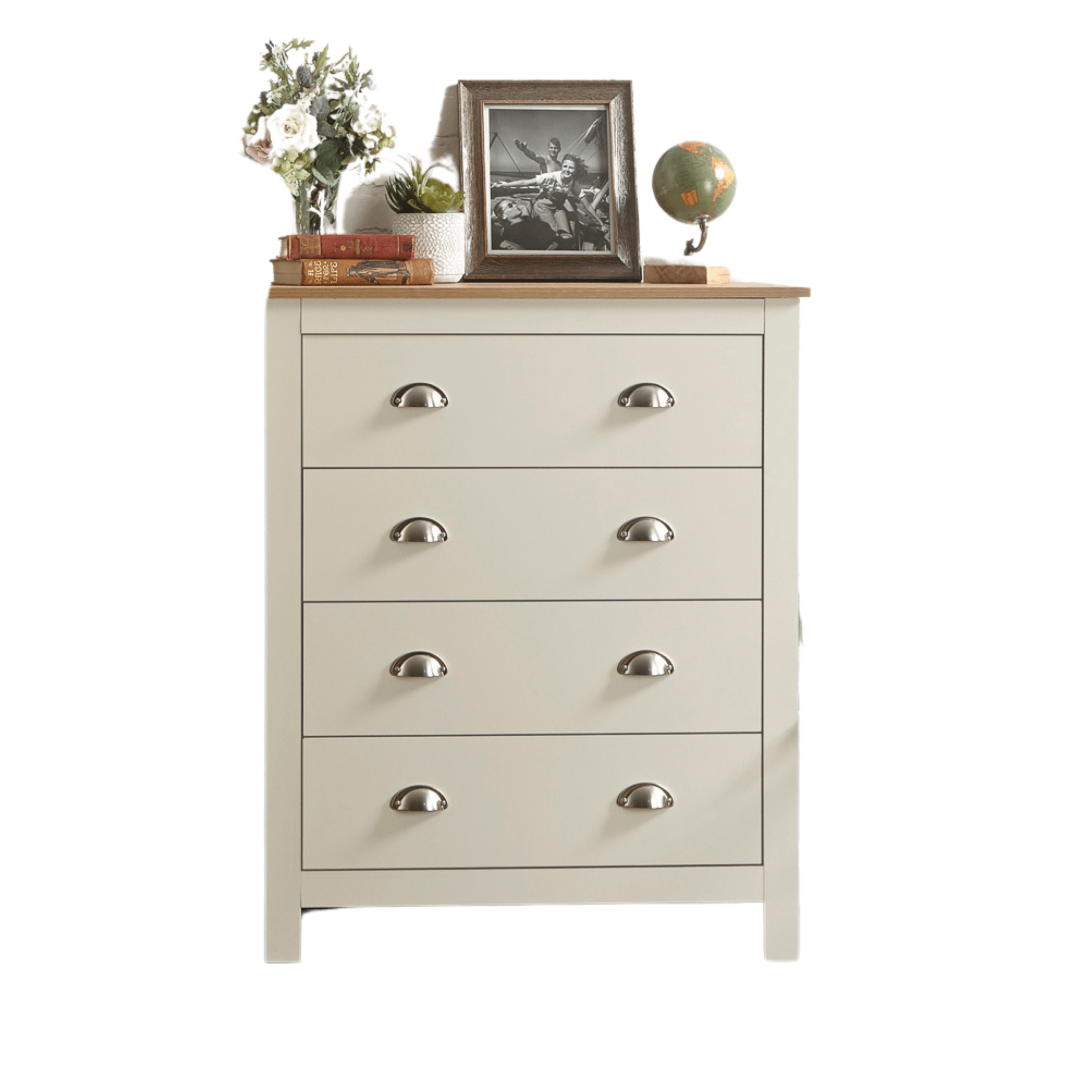 GFW Chest Of Drawers Lancaster 4 Drawer Chest Cream Bed Kings