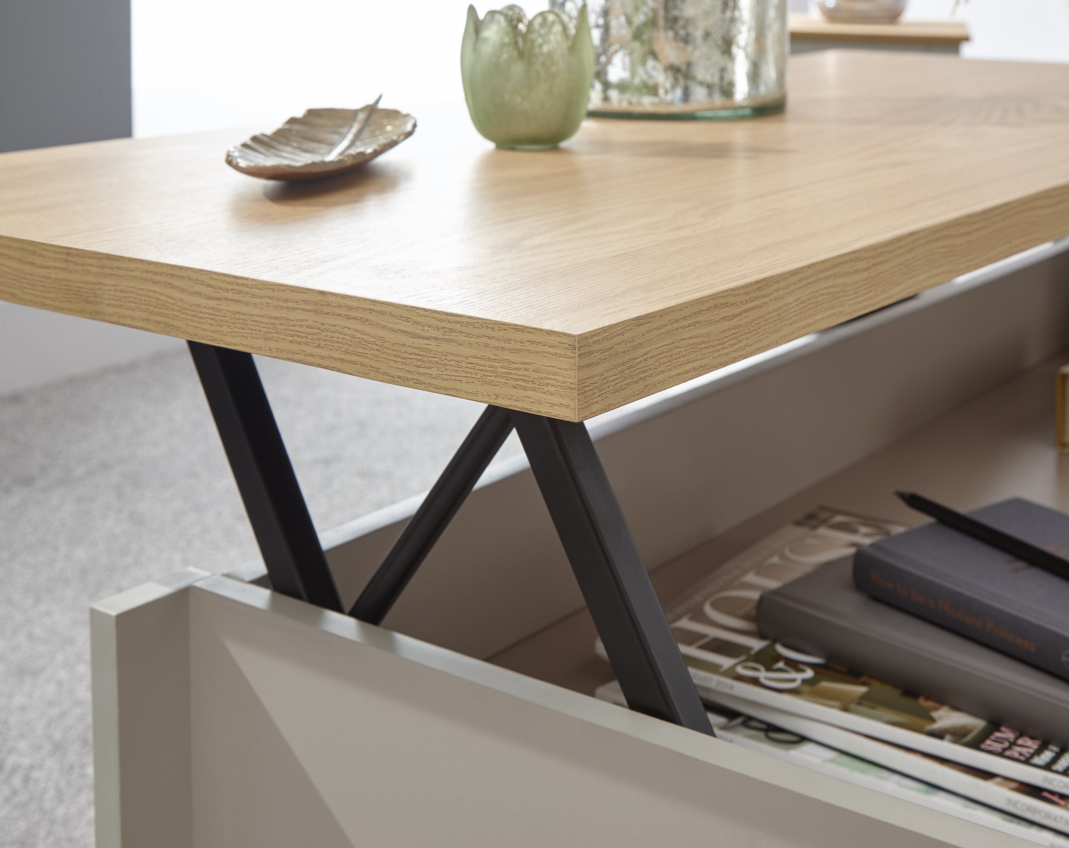 GFW Coffee Table Lancaster Lift Up Coffee Table Grey Bed Kings