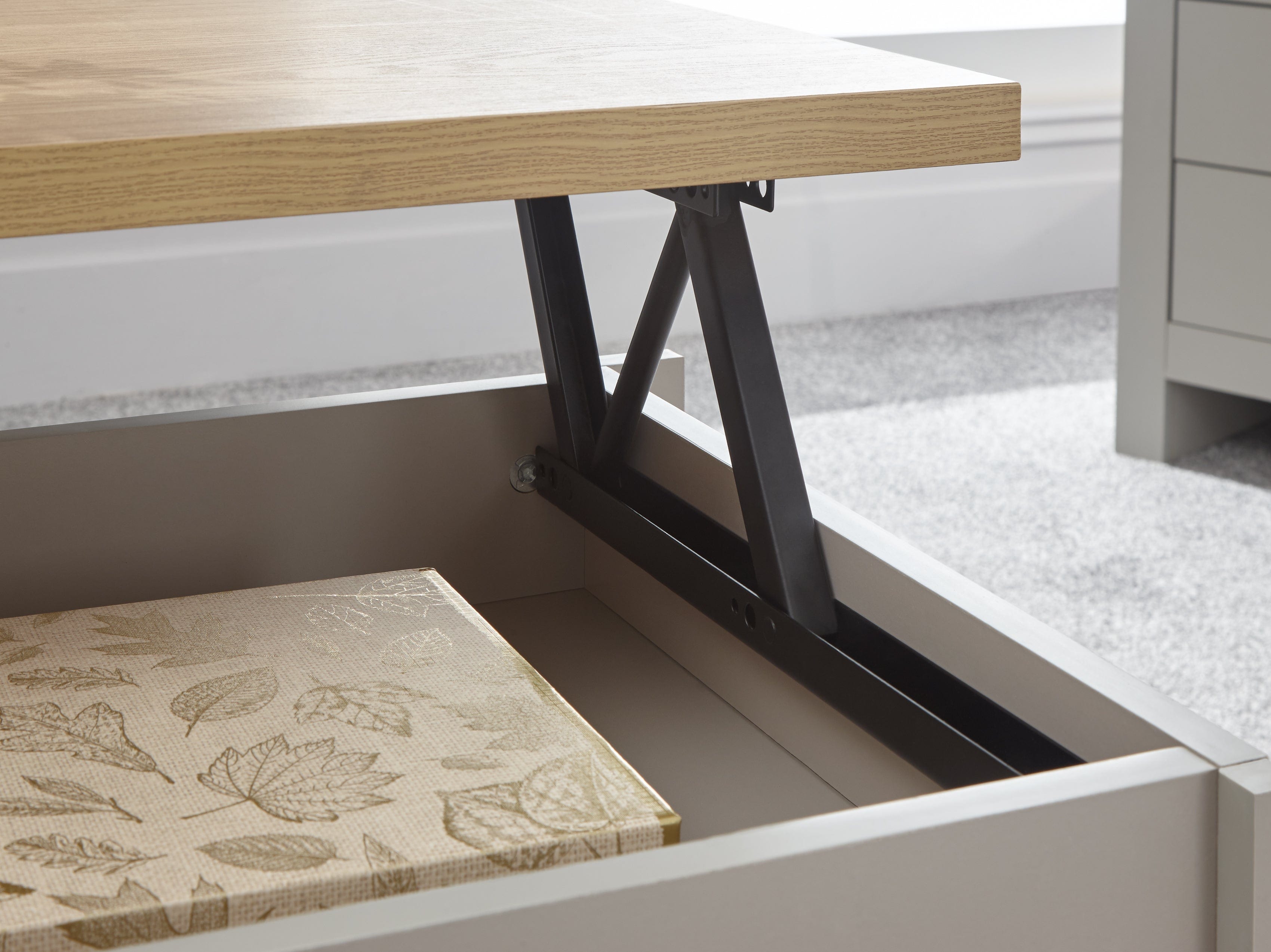 GFW Coffee Table Lancaster Lift Up Coffee Table Grey Bed Kings