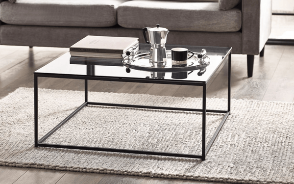 Julian Bowen Coffee Table Chicago Square Coffee Table Smoked Glass Bed Kings