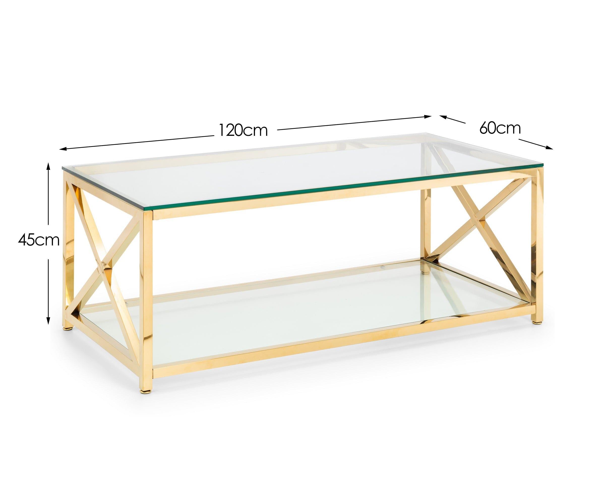 Julian Bowen Coffee Table Miami Coffee Table - Gold Bed Kings