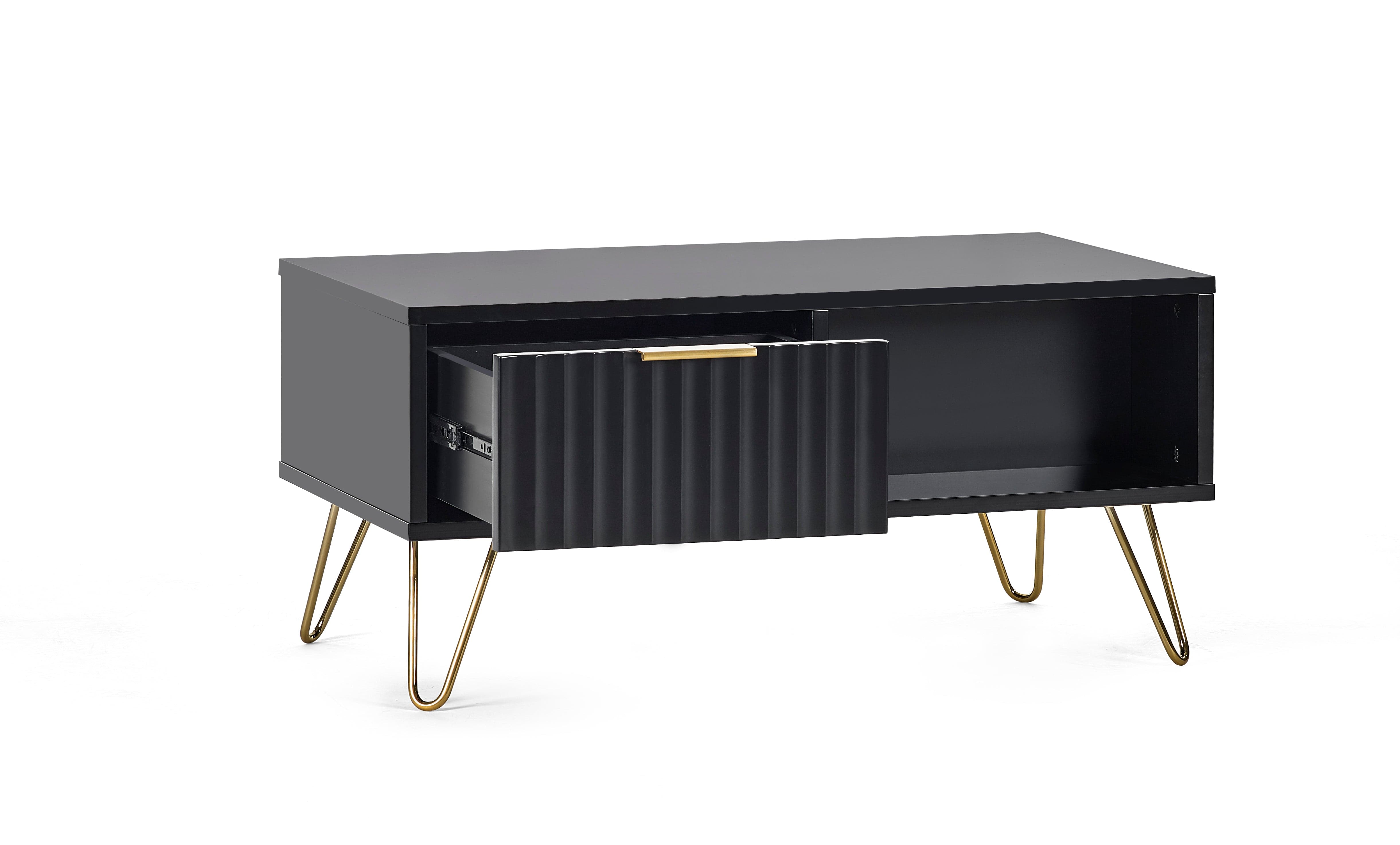 Julian Bowen Coffee Table Murano Coffee Table - Matt Black Bed Kings
