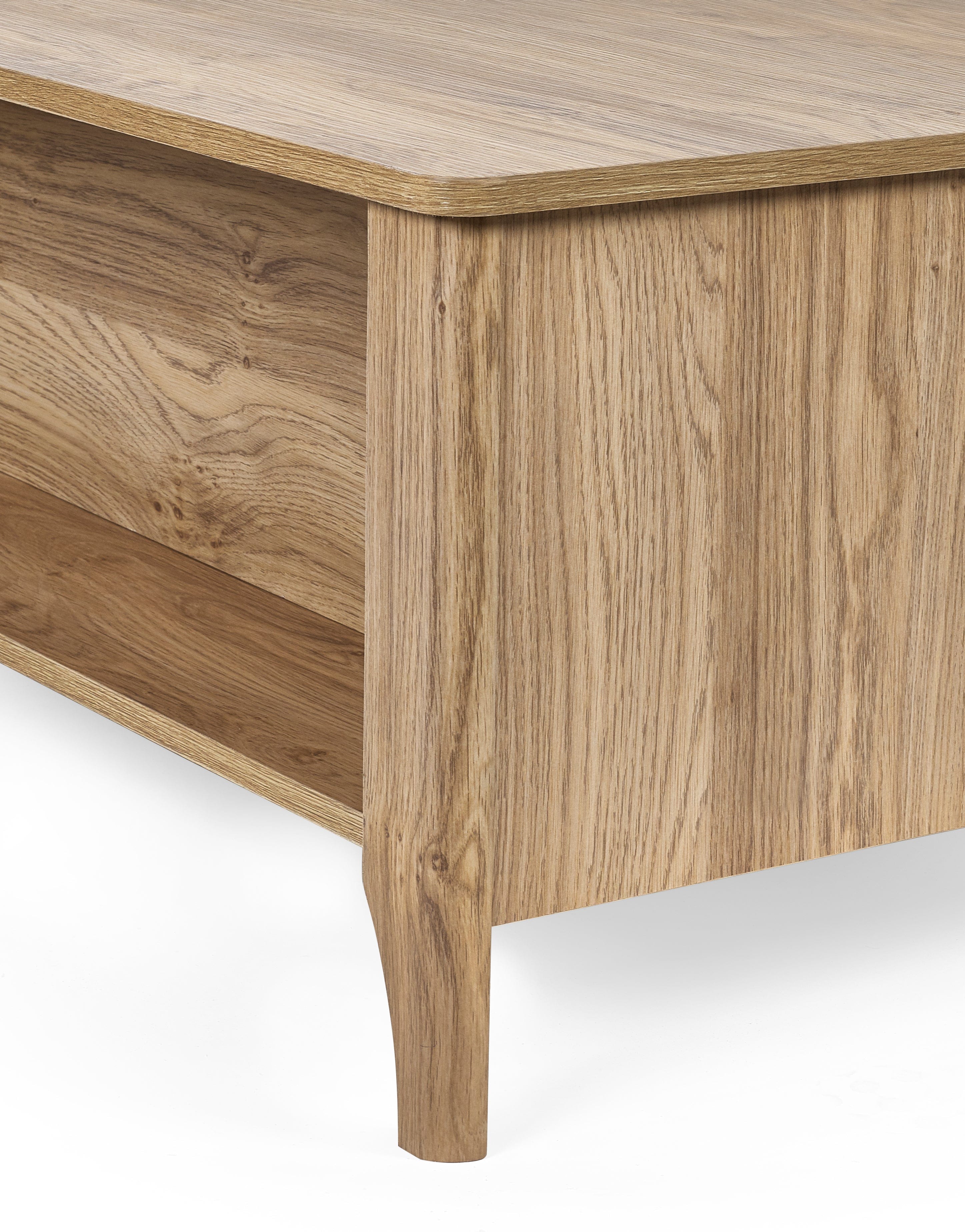 Julian Bowen Coffee Table Sydney 2 Drawer Coffee Table - Rattan Effect Bed Kings
