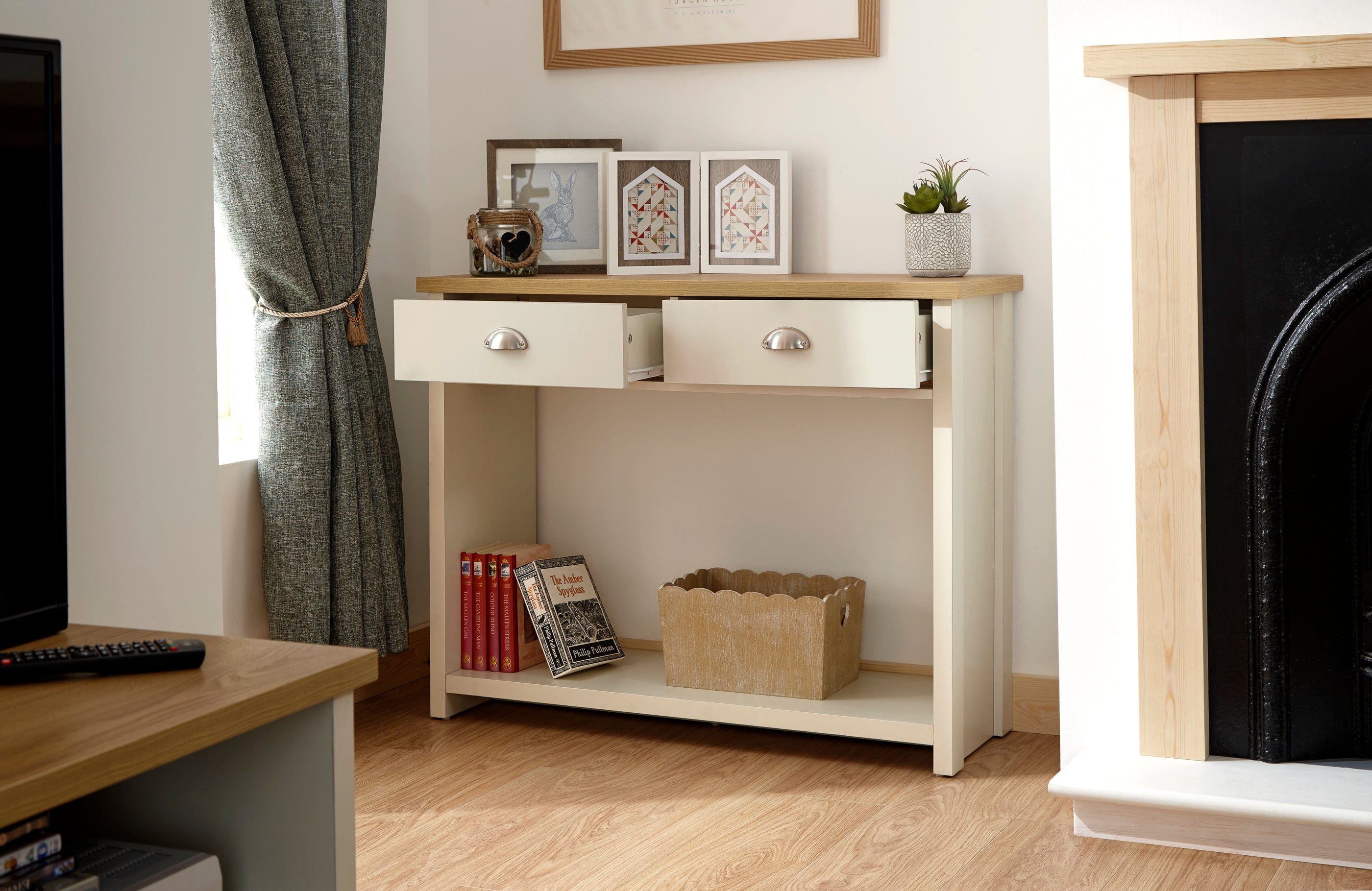 GFW Console Table Lancaster Console Hall Table Cream Bed Kings