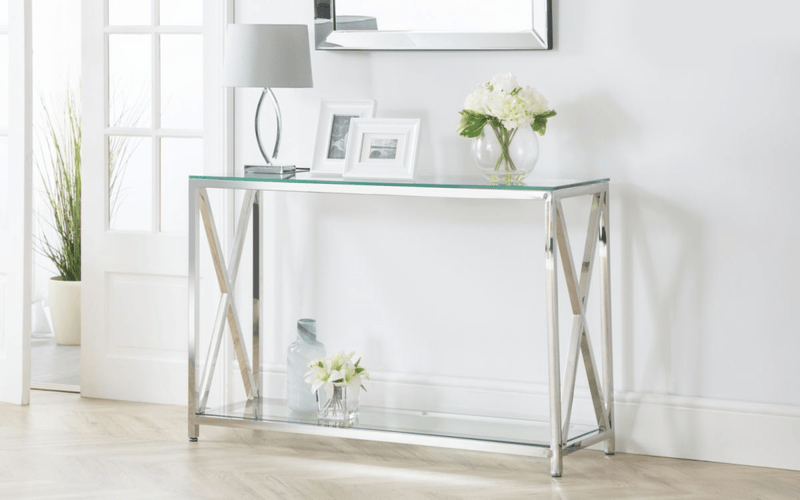Julian Bowen Console Table Miami Console Table - Silver Bed Kings