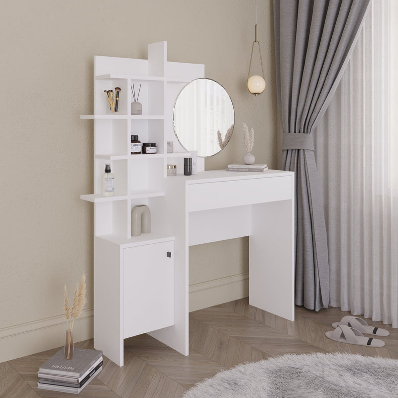 GFW Desk Freyja Dressing Table White/White Bed Kings