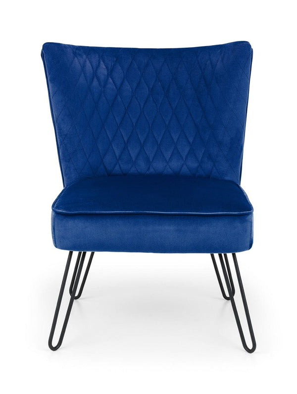 Julian Bowen Dining Chair Lisbon Chair - Blue Bed Kings