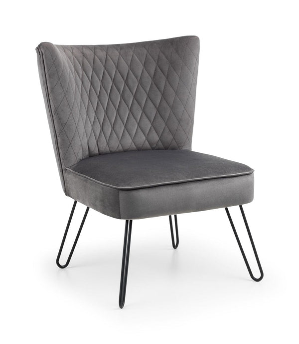 Julian Bowen Dining Chair Lisbon Chair - Grey Bed Kings