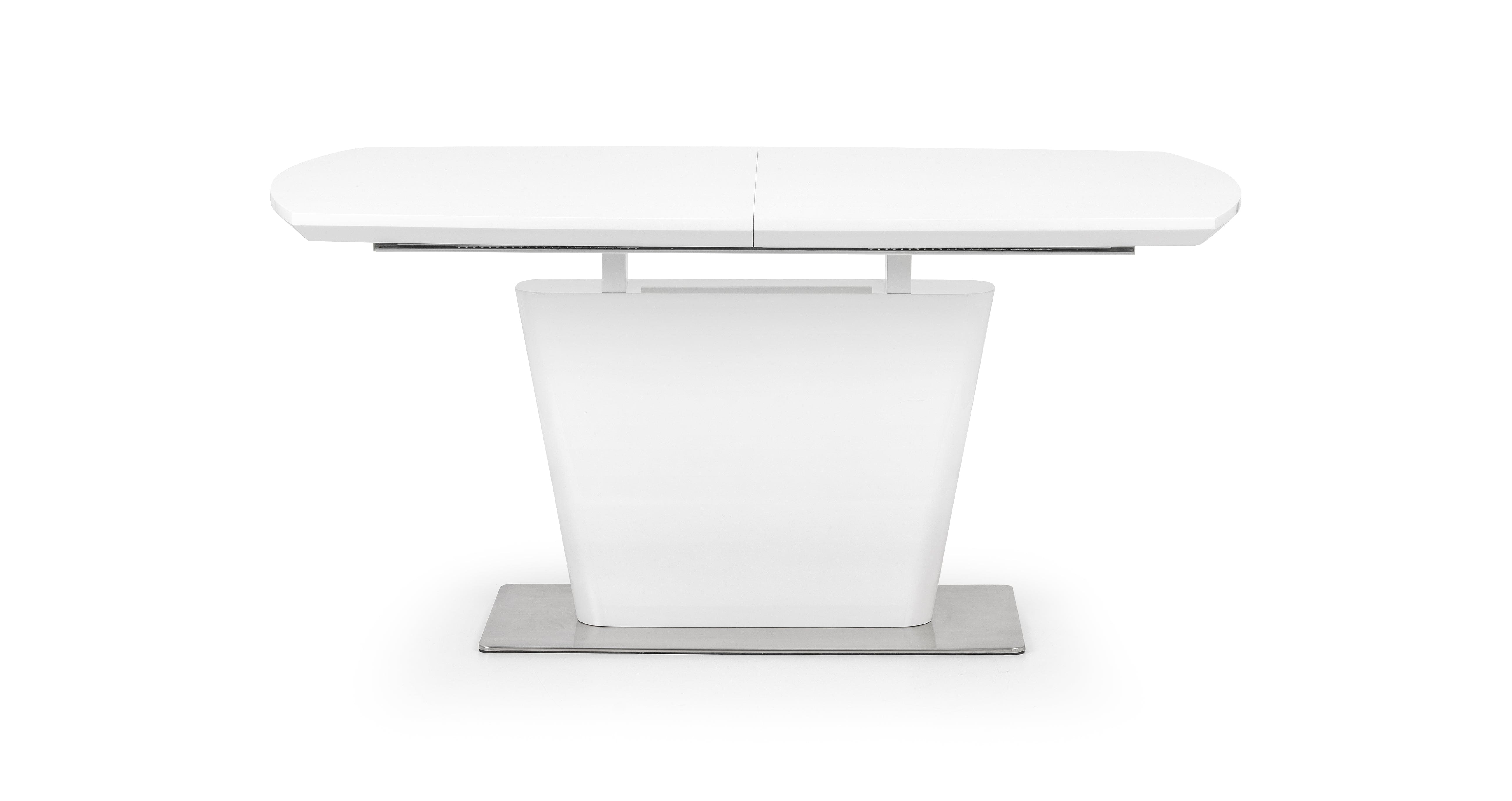 Julian Bowen Dining Table Como High Gloss Extending Table - White Bed Kings