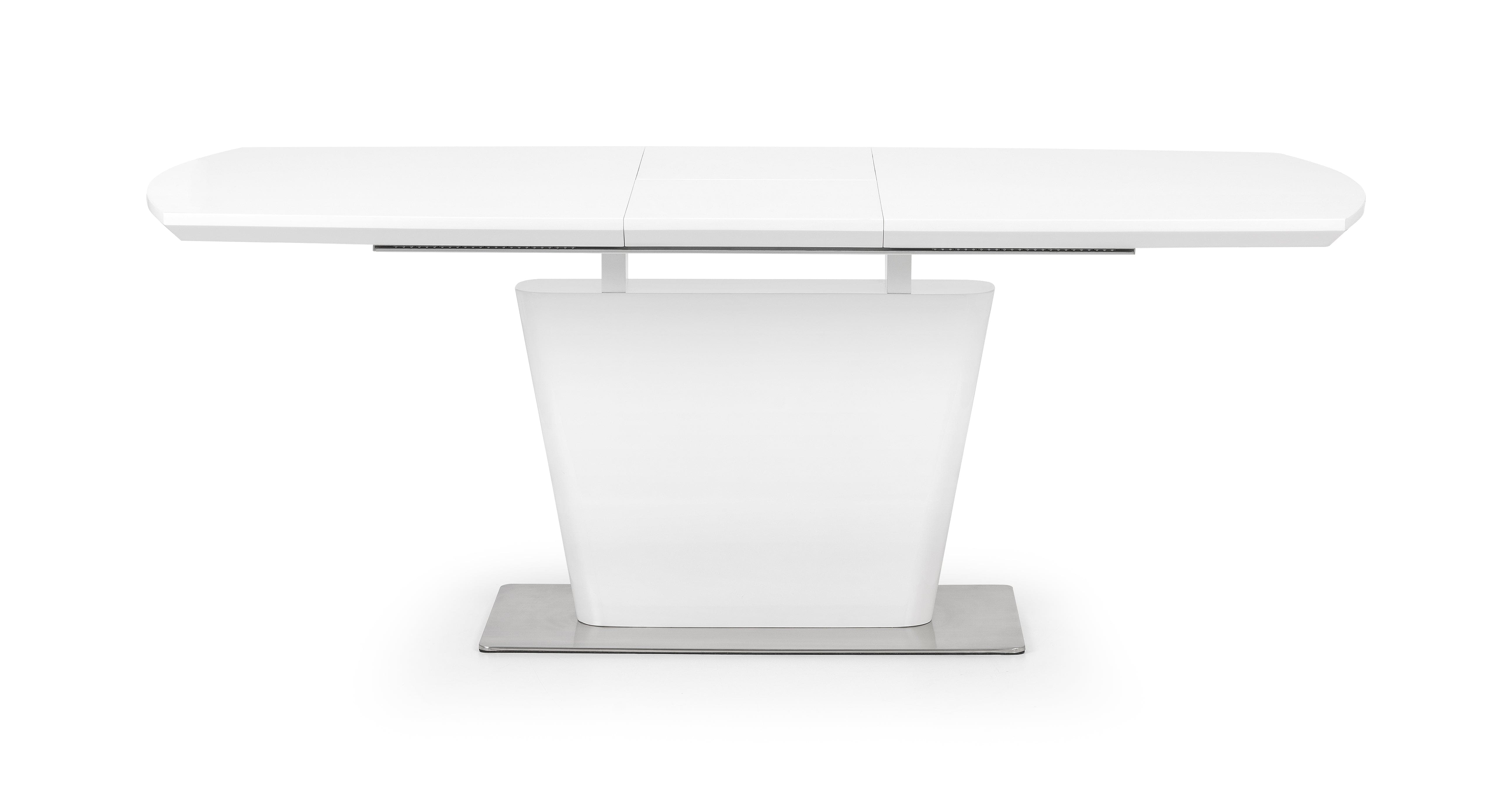 Julian Bowen Dining Table Como High Gloss Extending Table - White Bed Kings
