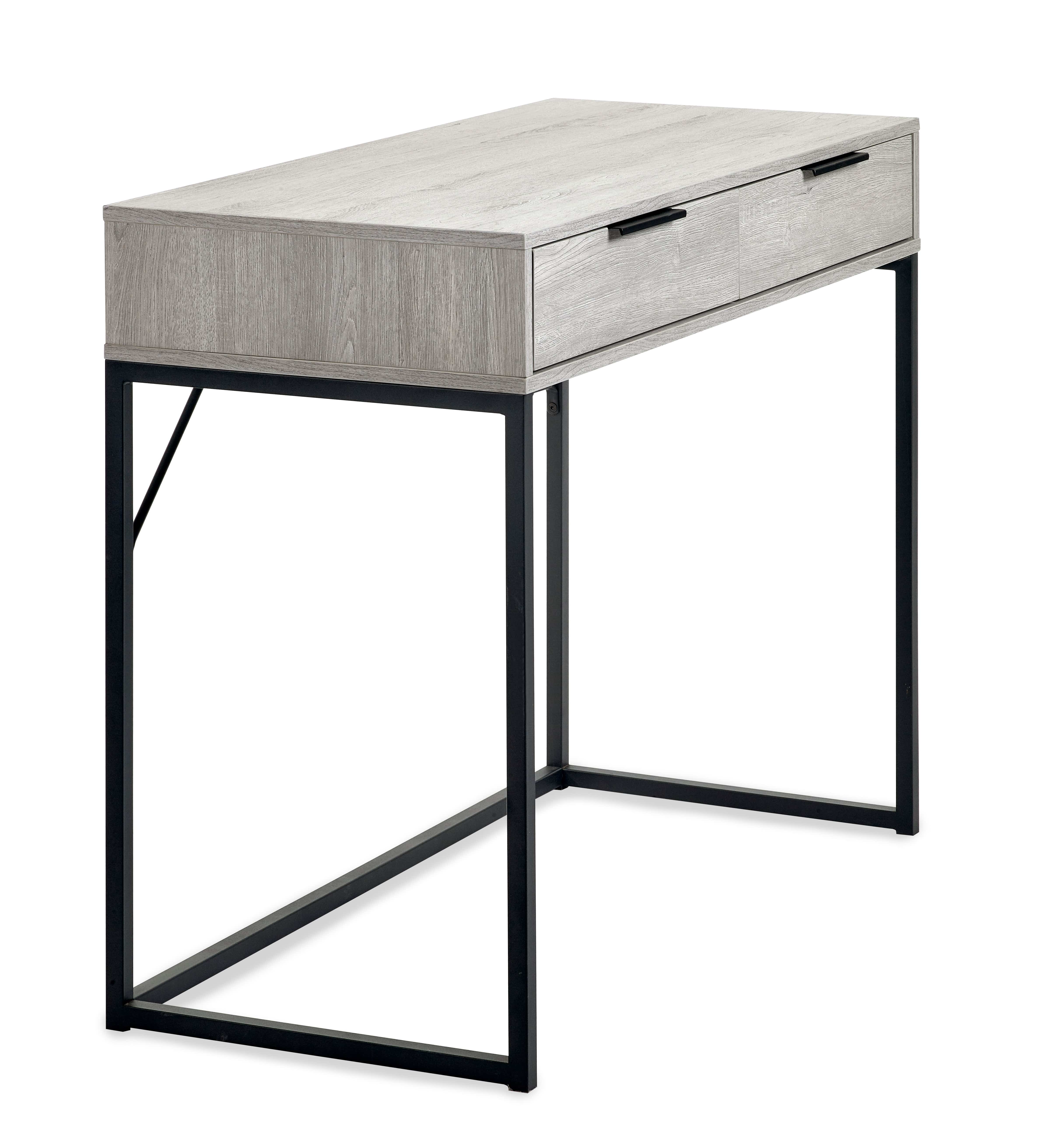 Julian Bowen Dressing Table Bali 2 Drawer Dressing Table/Desk - Grey Oak Bed Kings
