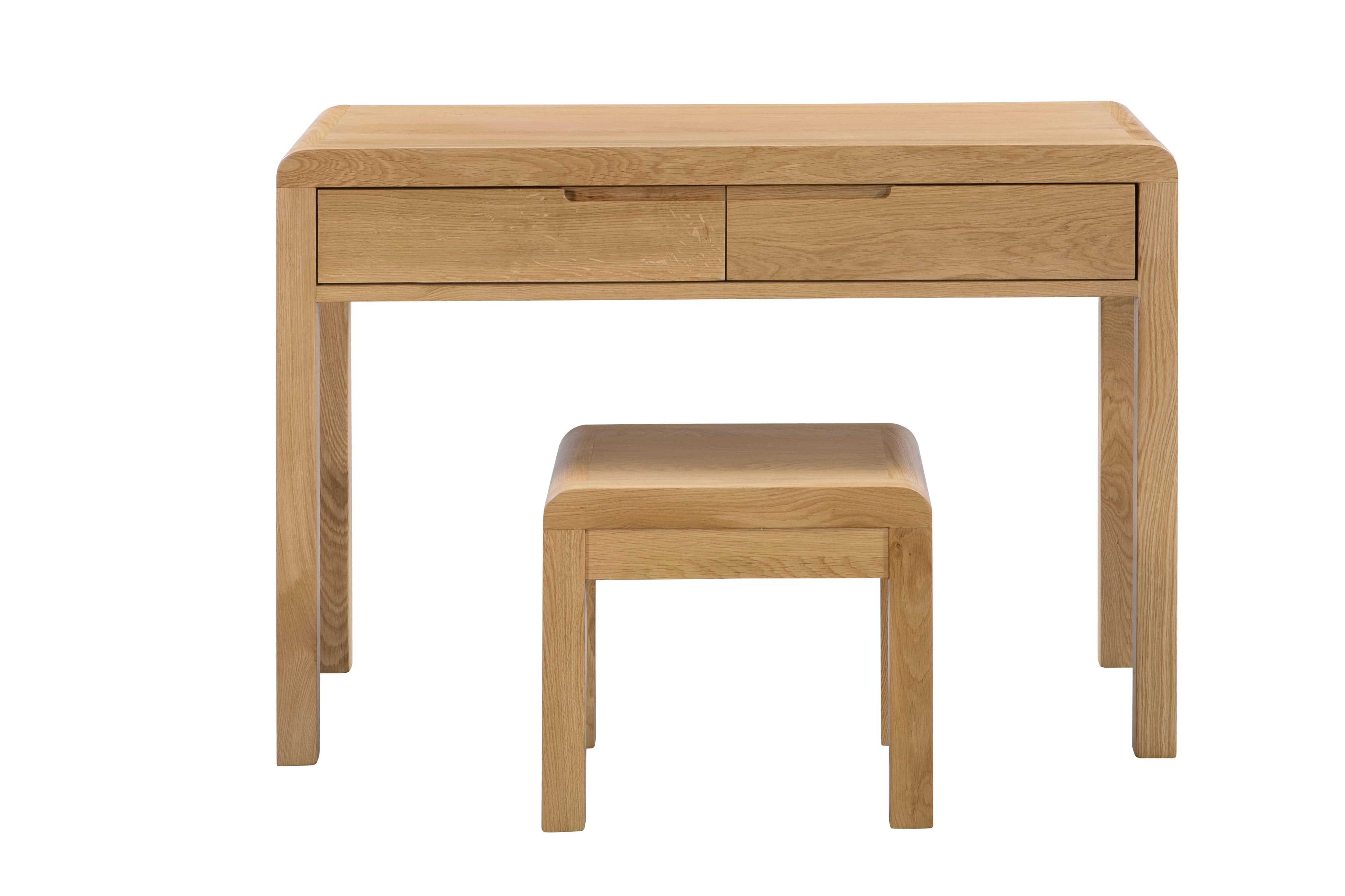 Julian Bowen Dressing Table Curve 2 Drawer Dressing Table & Stool Bed Kings